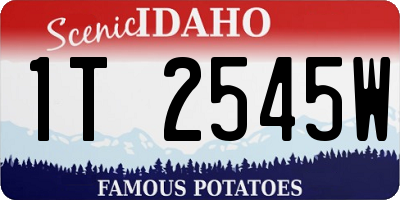ID license plate 1T2545W