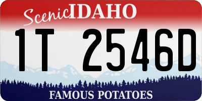 ID license plate 1T2546D