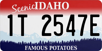 ID license plate 1T2547E
