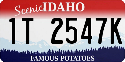 ID license plate 1T2547K