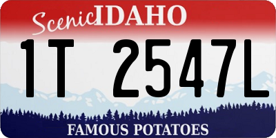 ID license plate 1T2547L