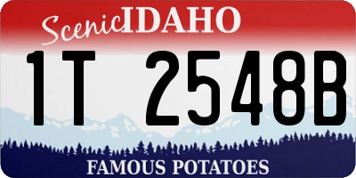 ID license plate 1T2548B