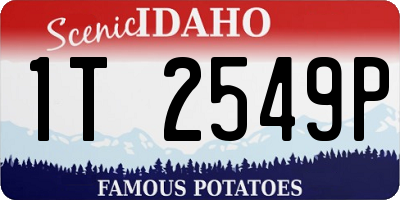 ID license plate 1T2549P