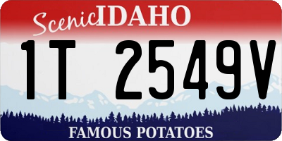 ID license plate 1T2549V