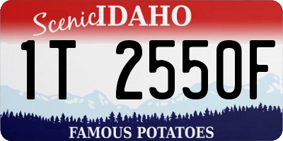 ID license plate 1T2550F