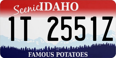 ID license plate 1T2551Z