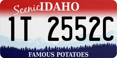 ID license plate 1T2552C