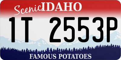 ID license plate 1T2553P