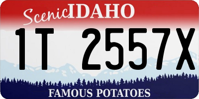 ID license plate 1T2557X