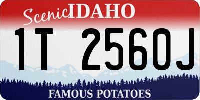 ID license plate 1T2560J