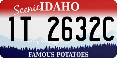 ID license plate 1T2632C