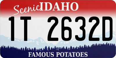 ID license plate 1T2632D