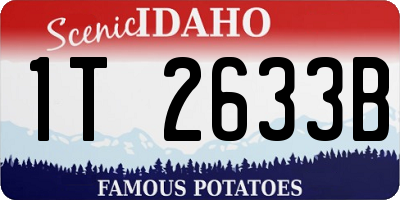 ID license plate 1T2633B