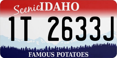 ID license plate 1T2633J