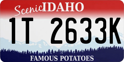 ID license plate 1T2633K