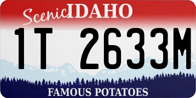 ID license plate 1T2633M