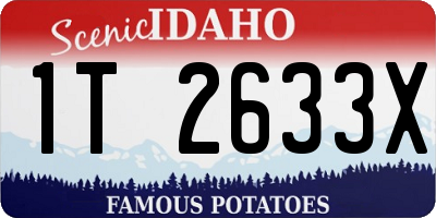 ID license plate 1T2633X