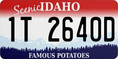 ID license plate 1T2640D