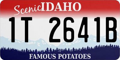 ID license plate 1T2641B