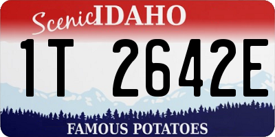 ID license plate 1T2642E