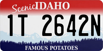 ID license plate 1T2642N