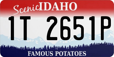 ID license plate 1T2651P