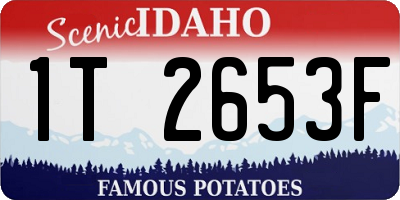 ID license plate 1T2653F