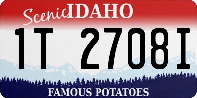 ID license plate 1T2708I
