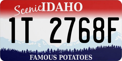 ID license plate 1T2768F