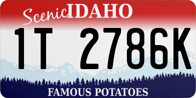 ID license plate 1T2786K