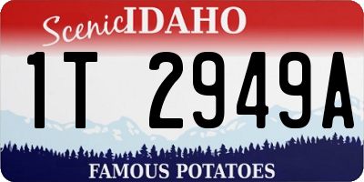 ID license plate 1T2949A