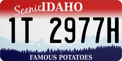 ID license plate 1T2977H