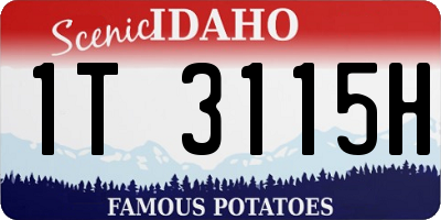 ID license plate 1T3115H