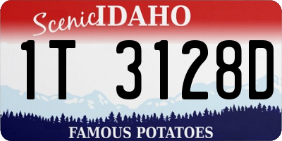 ID license plate 1T3128D