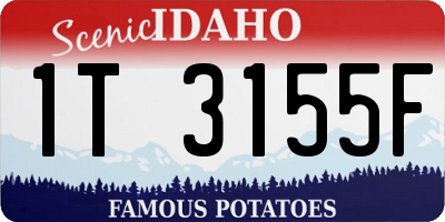 ID license plate 1T3155F
