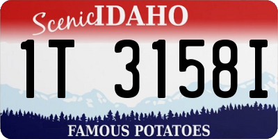 ID license plate 1T3158I