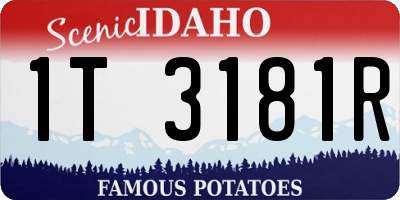 ID license plate 1T3181R