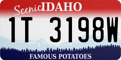 ID license plate 1T3198W