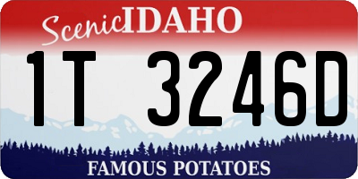 ID license plate 1T3246D