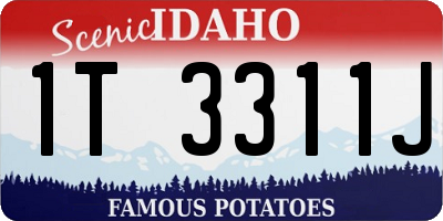 ID license plate 1T3311J