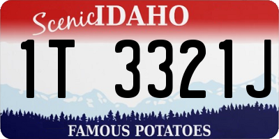 ID license plate 1T3321J