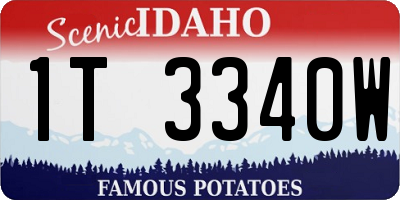 ID license plate 1T3340W