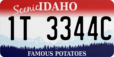 ID license plate 1T3344C