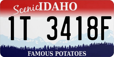ID license plate 1T3418F