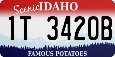 ID license plate 1T3420B