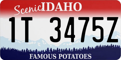 ID license plate 1T3475Z