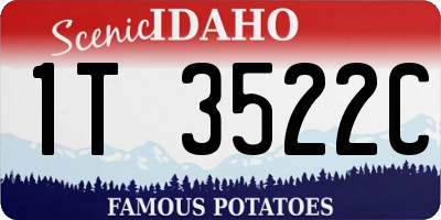 ID license plate 1T3522C