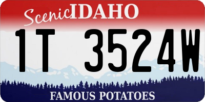 ID license plate 1T3524W