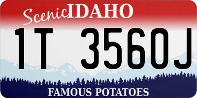 ID license plate 1T3560J