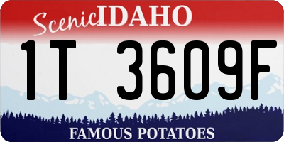 ID license plate 1T3609F